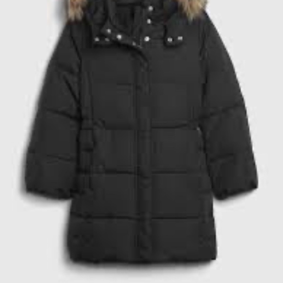 Gap Kids Cold Control Ultra Max Duffle Blacl Tunic Winter Snow Jacket Coat Parka - Picture 3 of 8